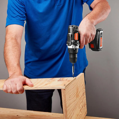 WARRIOR 18V Cordless, 3/8 in. Drill Kit with Battery and Charger