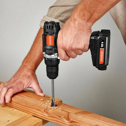 WARRIOR 18V Cordless, 3/8 in. Drill Kit with Battery and Charger