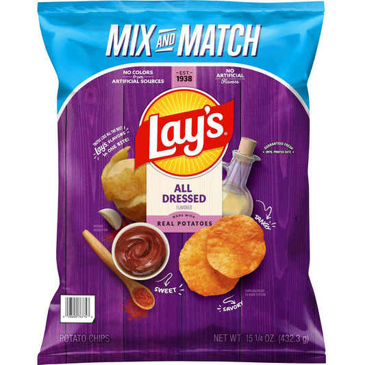 Lay's All Dressed Potato Chips, 15.25 oz.