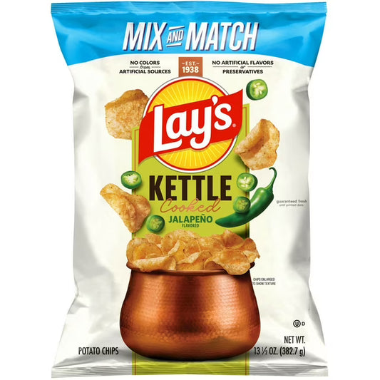 Lay's Kettle Cooked Jalapeño Potato Chips, 13.5 oz.