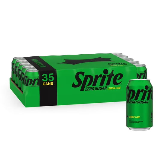 Zero Sprite Lemon Lime Soda Soft Drinks, 12 fl oz., 35 pk.